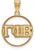 Image of Gold Plated Sterling Silver Gamma Phi Beta Small Circle Pendant LogoArt GP011GPB