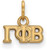 Gold Plated Sterling Silver Gamma Phi Beta X-Small Pendant by LogoArt (GP001GPB)