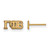 Gold Plated Sterling Silver Gamma Phi Beta XSmall Post Earrings LogoArt GP005GPB