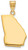 Image of Gold Plated Sterling Silver Georgia GA State Pendant