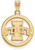 Image of Gold Plated Sterling Silver Iowa State University Small Pendant Circle LogoArt