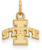 Image of Gold Plated Sterling Silver Iowa State University X-Small Pendant by LogoArt
