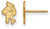 Image of Gold Plated Sterling Silver Iowa State University X-Small Post LogoArt Earrings