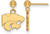 Image of Gold Plated Sterling Silver Kansas State University Earrings Dangle Ball LogoArt