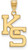 Image of Gold Plated Sterling Silver Kansas State University Lg Pendant LogoArt GP046KSU
