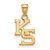 Gold Plated Sterling Silver Kansas State University Sm Pendant LogoArt GP044KSU