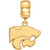 Image of Gold Plated Sterling Silver Kansas State University Small Dangle Bead by LogoArt