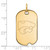 Gold Plated Sterling Silver Kansas State University Small Dog Tag by LogoArt