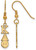 Image of Gold Plated Sterling Silver Kappa Alpha Theta Small Dangle Earrings by LogoArt