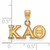 Image of Gold Plated Sterling Silver Kappa Alpha Theta Small Pendant by LogoArt GP002KAT