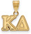 Image of Gold Plated Sterling Silver Kappa Delta Medium Pendant by LogoArt (GP003KD)