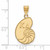 Image of Gold Plated Sterling Silver Kappa Delta Medium Pendant by LogoArt (GP036KD)