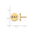 Gold Plated Sterling Silver Kappa Kappa Gamma Post Earrings by LogoArt GP033KKG