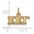 Image of Gold Plated Sterling Silver Kappa Kappa Gamma X-Small Pendant LogoArt (GP001KKG)