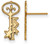 Image of Gold Plated Sterling Silver Kappa Kappa Gamma XSmall Post Earrings LogoArt GP038