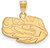 Image of Gold Plated Sterling Silver Louisiana State University Sm Pendant LogoArt GP062
