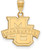 Gold Plated Sterling Silver Marquette University Medium Pendant by LogoArt