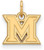 Image of Gold Plated Sterling Silver Miami University X-Small Pendant by LogoArt GP001MU