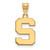 Gold Plated Sterling Silver Michigan State University Med Pendant LogoArt GP003