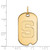 Gold Plated Sterling Silver Michigan State University Small Dog Tag by LogoArt