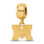 Image of Gold Plated Sterling Silver Montana State University XSmall Bead LogoArt GP023