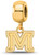 Image of Gold Plated Sterling Silver Montana State University XSmall Bead LogoArt GP023