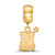 Gold Plated Sterling Silver Navy Small Dangle Bead by LogoArt
