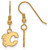 Image of Gold Plated Sterling Silver NHL Calgary Flames X-Small Dangle LogoArt Earrings