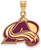 Gold Plated Sterling Silver NHL Colorado Avalanche Large Enamel LogoArt Pendant