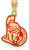 Image of Gold Plated Sterling Silver NHL Ottawa Senators Large Enamel Pendant by LogoArt