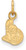 Gold Plated Sterling Silver NHL Ottawa Senators X-Small Pendant by LogoArt