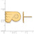 Gold Plated Sterling Silver NHL Philadelphia Flyers Small Post LogoArt Earrings