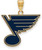 Image of Gold Plated Sterling Silver NHL St. Louis Blues Large Enamel Pendant by LogoArt