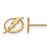 Gold Plated Sterling Silver NHL Tampa Bay Lightning XSmall Post LogoArt Earrings