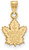 Gold Plated Sterling Silver NHL Toronto Maple Leafs Small Pendant by LogoArt