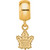 Image of Gold Plated Sterling Silver NHL Toronto Maple Leafs X-Small Bead Charm LogoArt