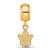 Gold Plated Sterling Silver NHL Toronto Maple Leafs X-Small Bead Charm LogoArt