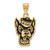 Gold Plated Sterling Silver North Carolina State U Lg LogoArt Pendant GP076NCS