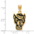 Gold Plated Sterling Silver North Carolina State U Lg LogoArt Pendant GP076NCS