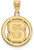 Image of Gold Plated Sterling Silver North Carolina State U Small Pendant Circle LogoArt