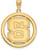 Image of Gold Plated Sterling Silver North Carolina State University L Pendant C LogoArt