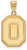 Image of Gold Plated Sterling Silver Ohio State University Large Pendant LogoArt GP047OSU