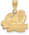 Gold Plated Sterling Silver Old Dominion University Med Pendant LogoArt GP003ODU
