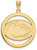 Image of Gold Plated Sterling Silver Penn State University L Pendant in Circle by LogoArt