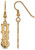 Image of Gold Plated Sterling Silver Pi Beta Phi Dangle Medium Earrings by LogoArt