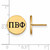 Image of Gold Plated Sterling Silver Pi Beta Phi Enamel Post Earrings by LogoArt GP033PBP