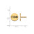 Gold Plated Sterling Silver Pi Beta Phi Enamel Post Earrings by LogoArt GP033PBP