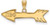 Image of Gold Plated Sterling Silver Pi Beta Phi Small Pendant by LogoArt (GP035PBP)