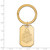 Gold Plated Sterling Silver Purdue Key Chain by LogoArt (GP055PU)