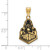 Gold Plated Sterling Silver Purdue Large Enamel Pendant by LogoArt (GP060PU)